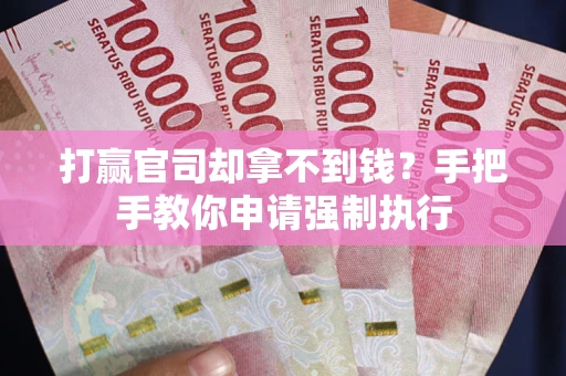 济南打赢官司却拿不到钱？手把手教你申请强制执行