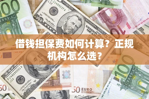 济南借钱担保费如何计算？正规机构怎么选？