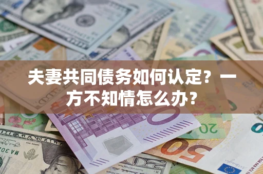 济南夫妻共同债务如何认定？一方不知情怎么办？