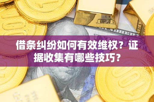 济南借条纠纷如何有效维权？证据收集有哪些技巧？