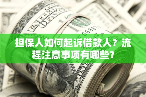 济南担保人如何起诉借款人？流程注意事项有哪些？